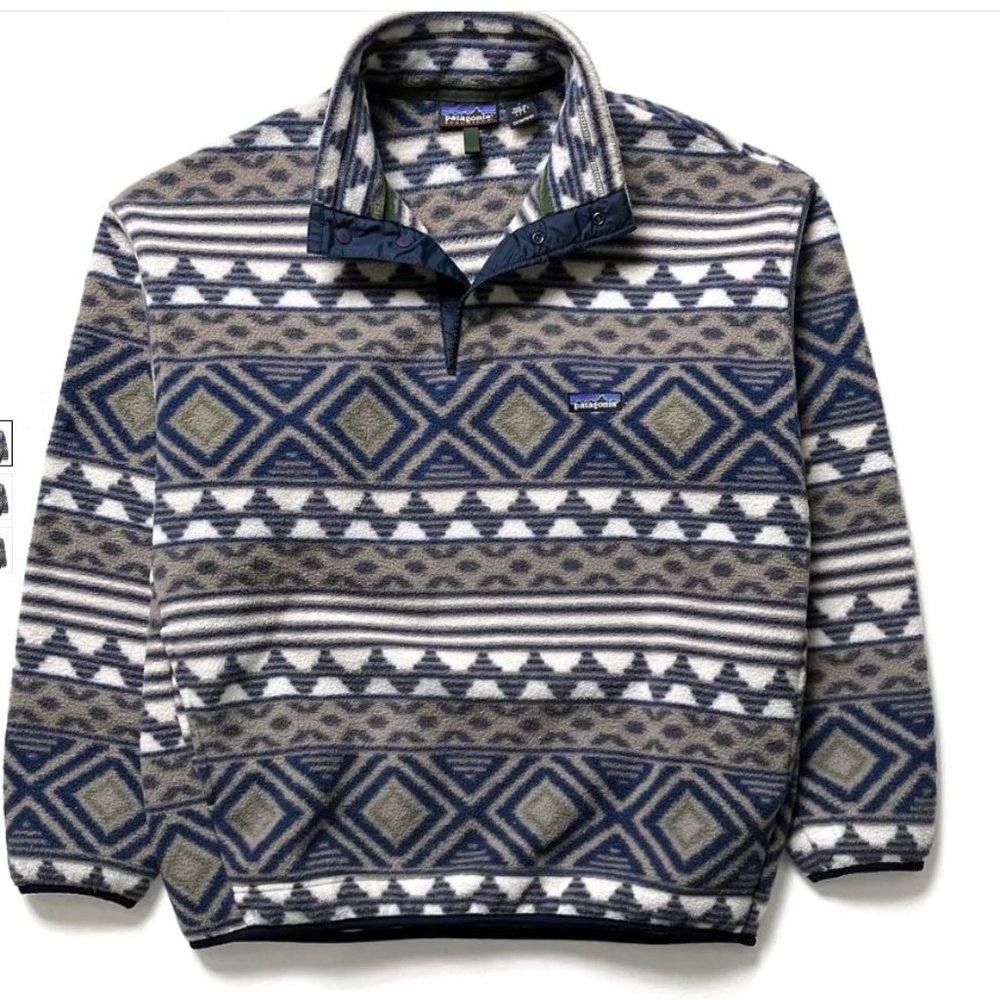 1996 Patagonia Printed Synchilla Snap-T Pullover